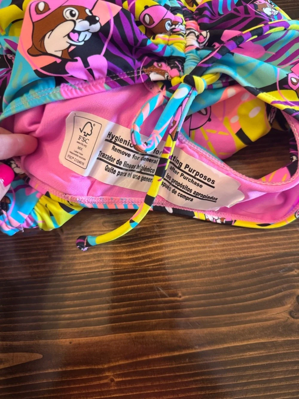 NWT Buc-ees Women's Multicolor Tropical One-Piece Swimsuit‎ Size S